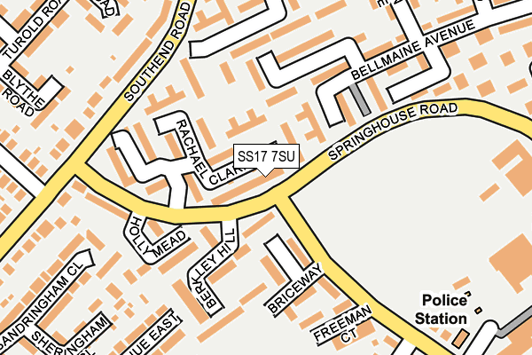 SS17 7SU map - OS OpenMap – Local (Ordnance Survey)