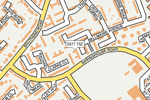 SS17 7SZ map - OS OpenMap – Local (Ordnance Survey)