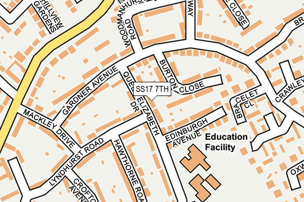 SS17 7TH map - OS OpenMap – Local (Ordnance Survey)