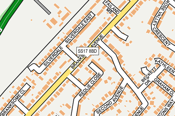 SS17 8BD map - OS OpenMap – Local (Ordnance Survey)