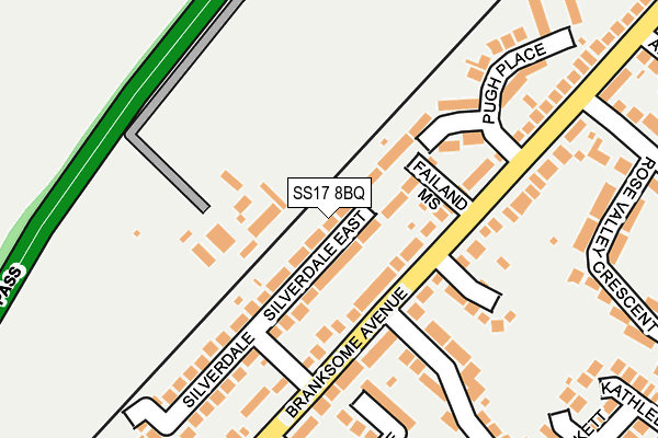 SS17 8BQ map - OS OpenMap – Local (Ordnance Survey)