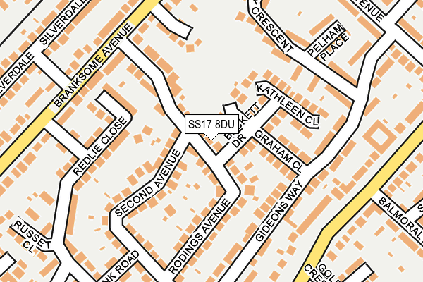 SS17 8DU map - OS OpenMap – Local (Ordnance Survey)