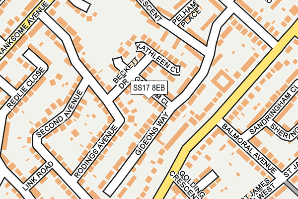 SS17 8EB map - OS OpenMap – Local (Ordnance Survey)