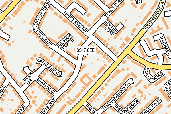 SS17 8EE map - OS OpenMap – Local (Ordnance Survey)