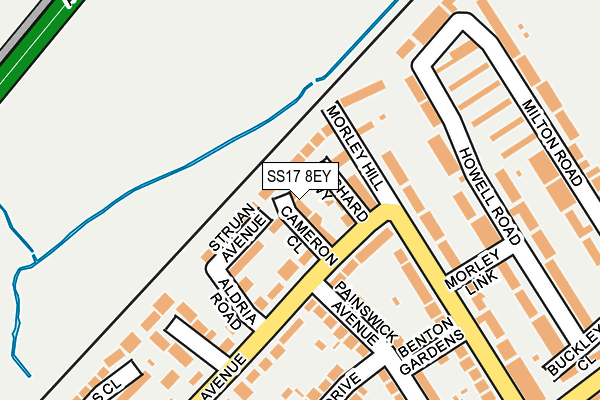 SS17 8EY map - OS OpenMap – Local (Ordnance Survey)