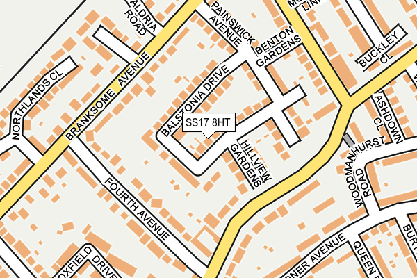 SS17 8HT map - OS OpenMap – Local (Ordnance Survey)