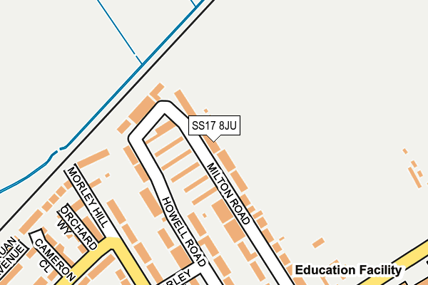 SS17 8JU map - OS OpenMap – Local (Ordnance Survey)