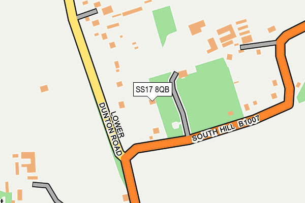 SS17 8QB map - OS OpenMap – Local (Ordnance Survey)