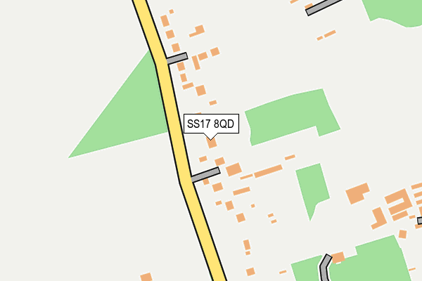SS17 8QD map - OS OpenMap – Local (Ordnance Survey)