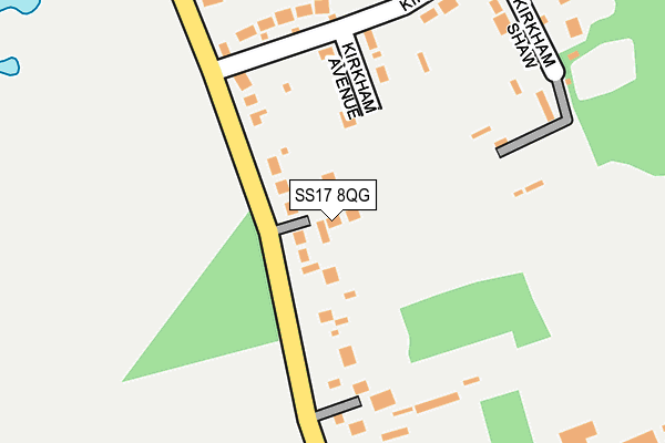SS17 8QG map - OS OpenMap – Local (Ordnance Survey)