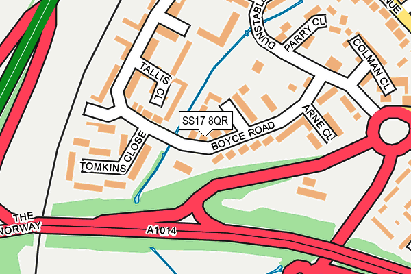 SS17 8QR map - OS OpenMap – Local (Ordnance Survey)