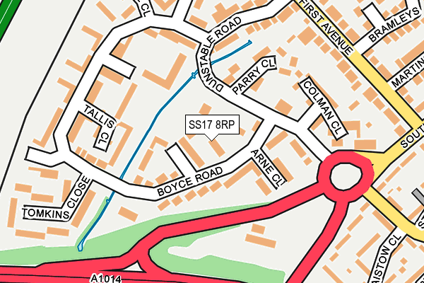 SS17 8RP map - OS OpenMap – Local (Ordnance Survey)