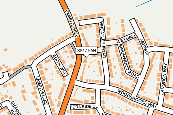 SS17 9AH map - OS OpenMap – Local (Ordnance Survey)