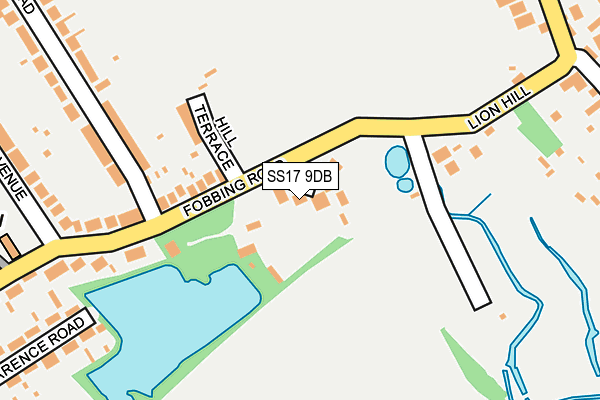 SS17 9DB map - OS OpenMap – Local (Ordnance Survey)