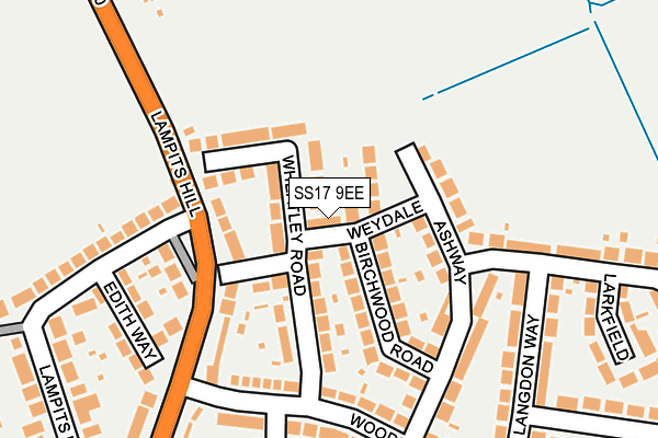 SS17 9EE map - OS OpenMap – Local (Ordnance Survey)