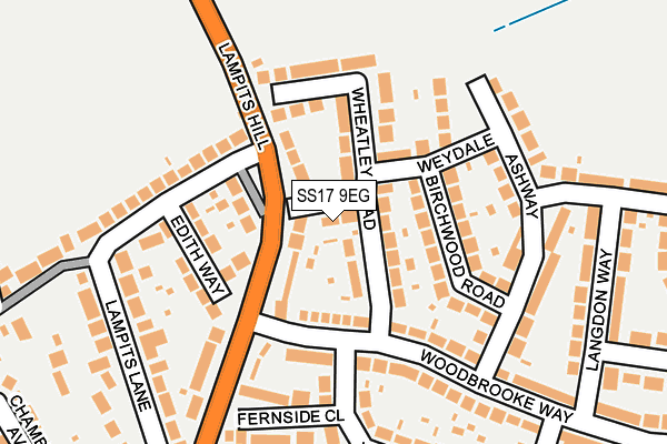 SS17 9EG map - OS OpenMap – Local (Ordnance Survey)
