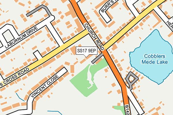 SS17 9EP map - OS OpenMap – Local (Ordnance Survey)
