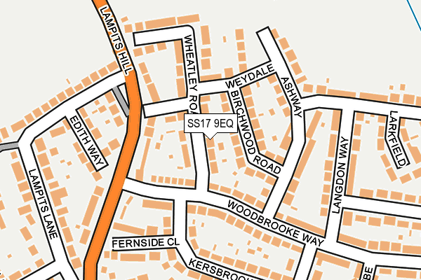 SS17 9EQ map - OS OpenMap – Local (Ordnance Survey)