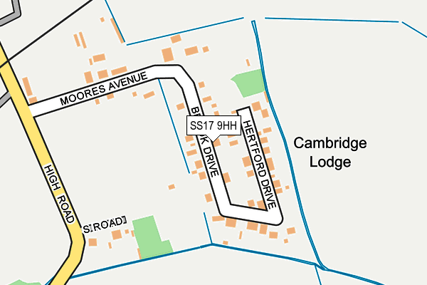 SS17 9HH map - OS OpenMap – Local (Ordnance Survey)