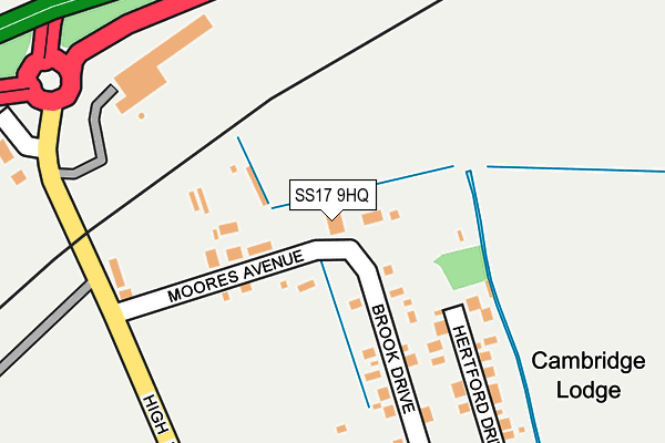 SS17 9HQ map - OS OpenMap – Local (Ordnance Survey)
