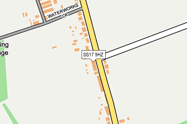 SS17 9HZ map - OS OpenMap – Local (Ordnance Survey)