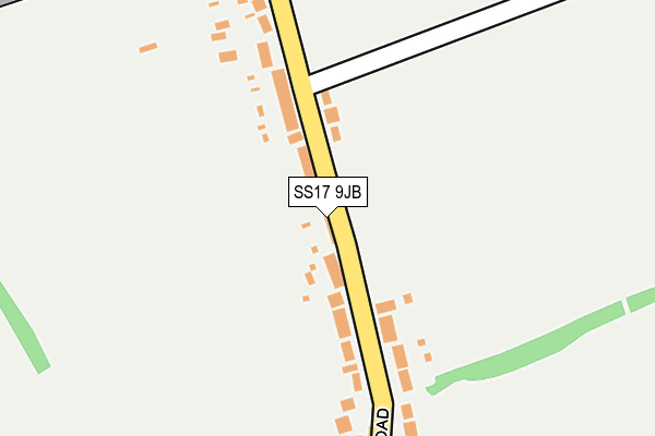 SS17 9JB map - OS OpenMap – Local (Ordnance Survey)
