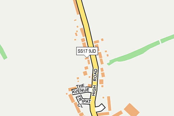 SS17 9JD map - OS OpenMap – Local (Ordnance Survey)