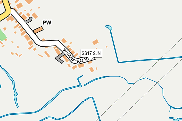 SS17 9JN map - OS OpenMap – Local (Ordnance Survey)