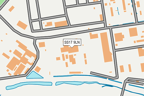 SS17 9LN map - OS OpenMap – Local (Ordnance Survey)