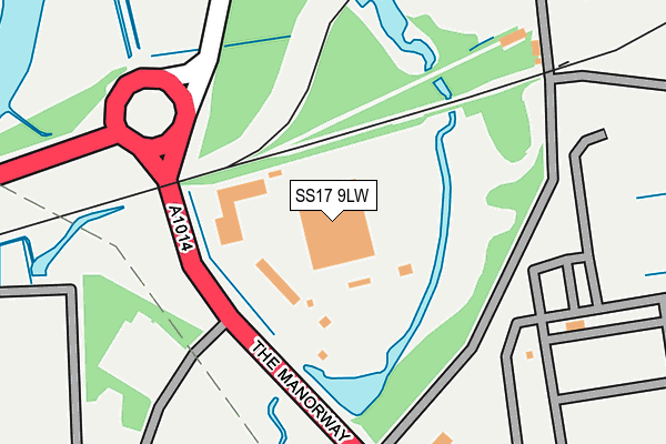SS17 9LW map - OS OpenMap – Local (Ordnance Survey)