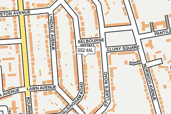 SS2 4AL map - OS OpenMap – Local (Ordnance Survey)