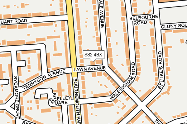 SS2 4BX map - OS OpenMap – Local (Ordnance Survey)