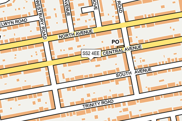 SS2 4EE map - OS OpenMap – Local (Ordnance Survey)