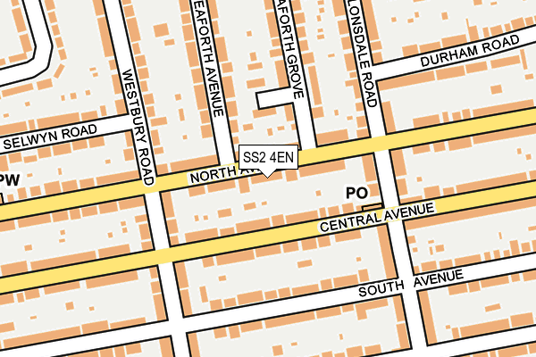 SS2 4EN map - OS OpenMap – Local (Ordnance Survey)