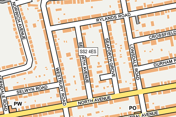 SS2 4ES map - OS OpenMap – Local (Ordnance Survey)