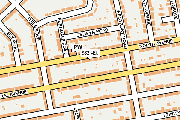 SS2 4EU map - OS OpenMap – Local (Ordnance Survey)