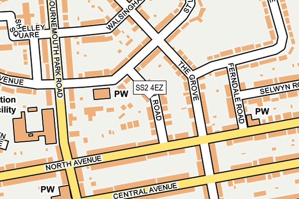 SS2 4EZ map - OS OpenMap – Local (Ordnance Survey)