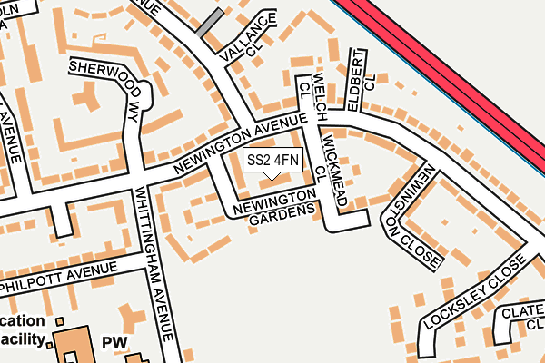 SS2 4FN map - OS OpenMap – Local (Ordnance Survey)