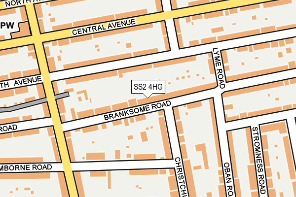SS2 4HG map - OS OpenMap – Local (Ordnance Survey)