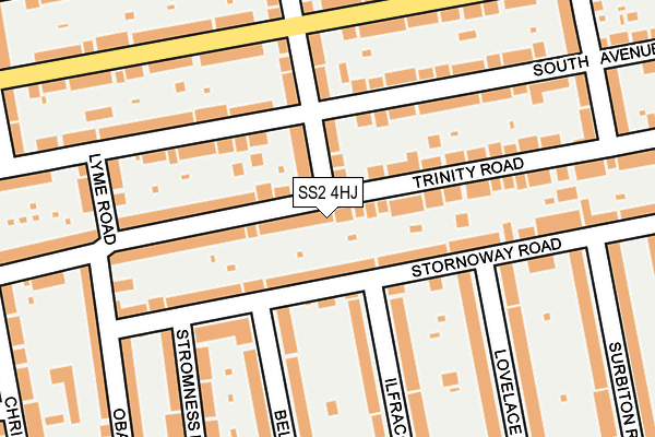 SS2 4HJ map - OS OpenMap – Local (Ordnance Survey)