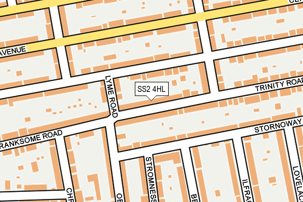 SS2 4HL map - OS OpenMap – Local (Ordnance Survey)