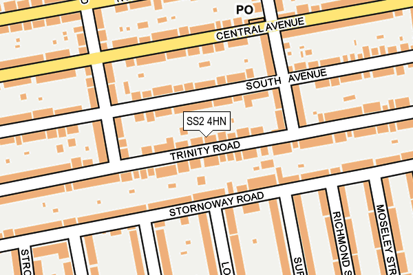 SS2 4HN map - OS OpenMap – Local (Ordnance Survey)