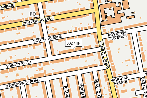 SS2 4HP map - OS OpenMap – Local (Ordnance Survey)