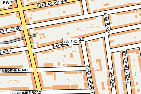 SS2 4HQ map - OS OpenMap – Local (Ordnance Survey)