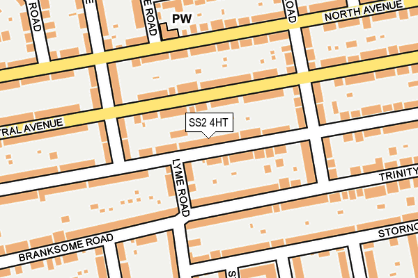 SS2 4HT map - OS OpenMap – Local (Ordnance Survey)