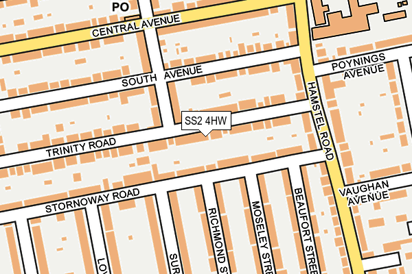 SS2 4HW map - OS OpenMap – Local (Ordnance Survey)