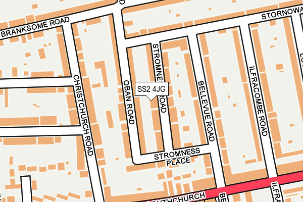SS2 4JG map - OS OpenMap – Local (Ordnance Survey)