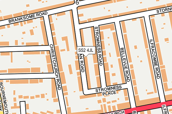 SS2 4JL map - OS OpenMap – Local (Ordnance Survey)