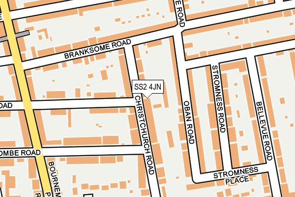 SS2 4JN map - OS OpenMap – Local (Ordnance Survey)