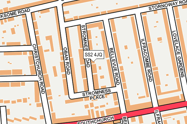 SS2 4JQ map - OS OpenMap – Local (Ordnance Survey)
